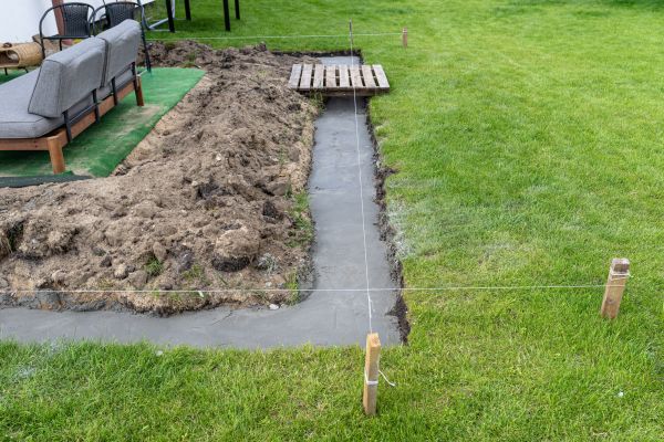 Cement Footer Installation in Vacaville